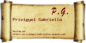 Privigyei Gabriella névjegykártya